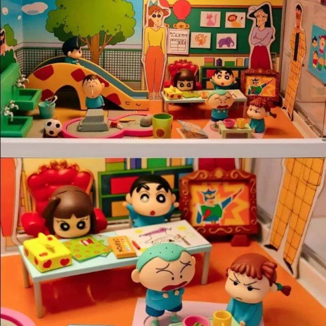 Re-ment Shin Chan Futaba Kindergarten Anime Figur Blind Box Multicolor Mini Szene Action Figur als Schreibtisch Ornament für deine Sammlung - Bild 1