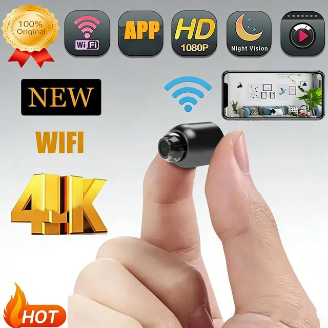 Kabellose 4K Überwachungskamera mit Nachtsicht und Bewegungserkennung in Schwarz für dein Smart Home - Bild 1