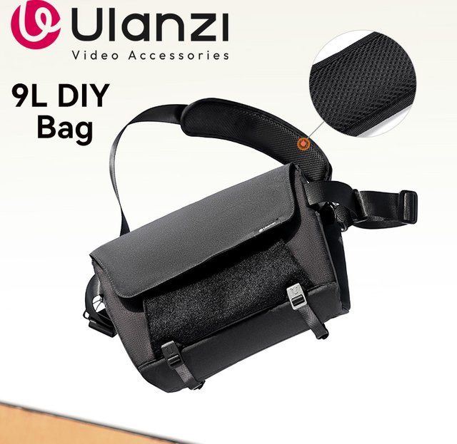 Ulanzi BP11 Kamera-Umhängetasche in Schwarz mit 9 l Volumen für Canon, Nikon, Sony und DJI-Drohnen - Bild 1