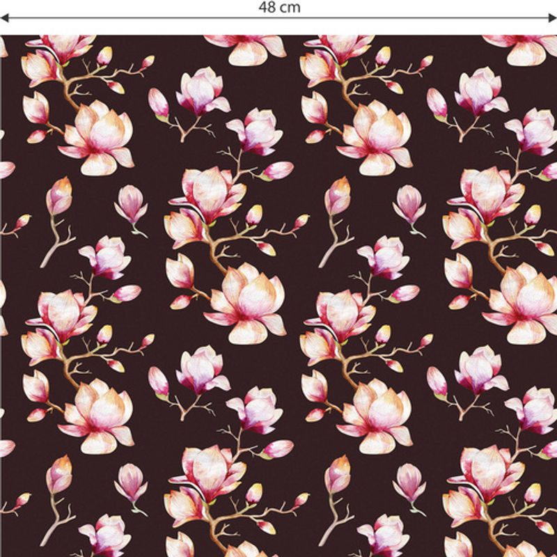 K&L Wall Art Vliestapete Kinderzimmer Magnolien Blumen Schwarz Mehrfarbig Matt - Bild 3