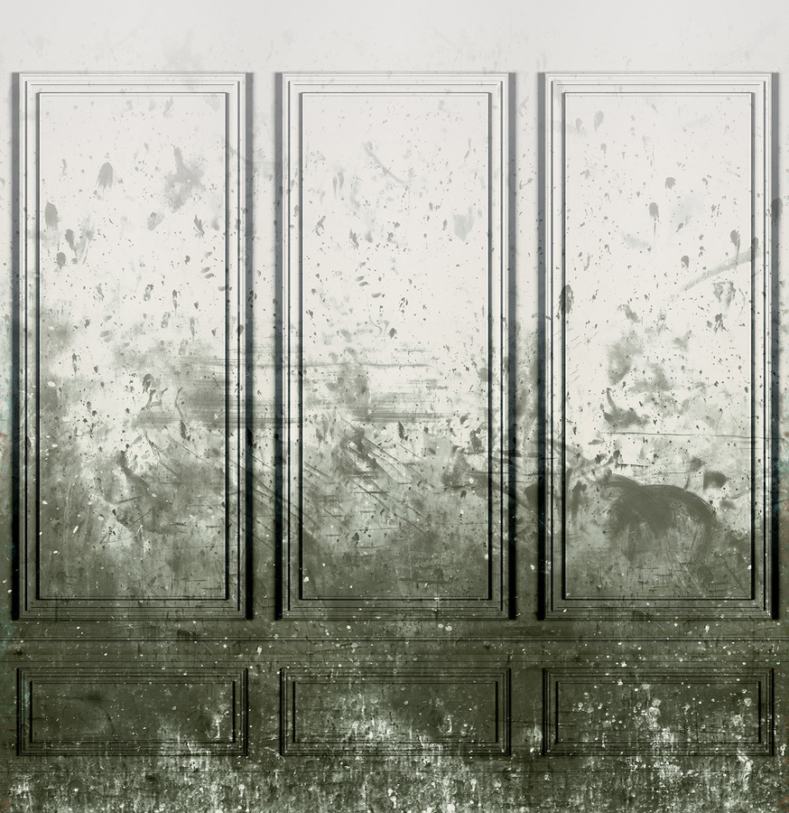 Rebel Walls Mural Patinated Panels Moss in Grün - Bild 1