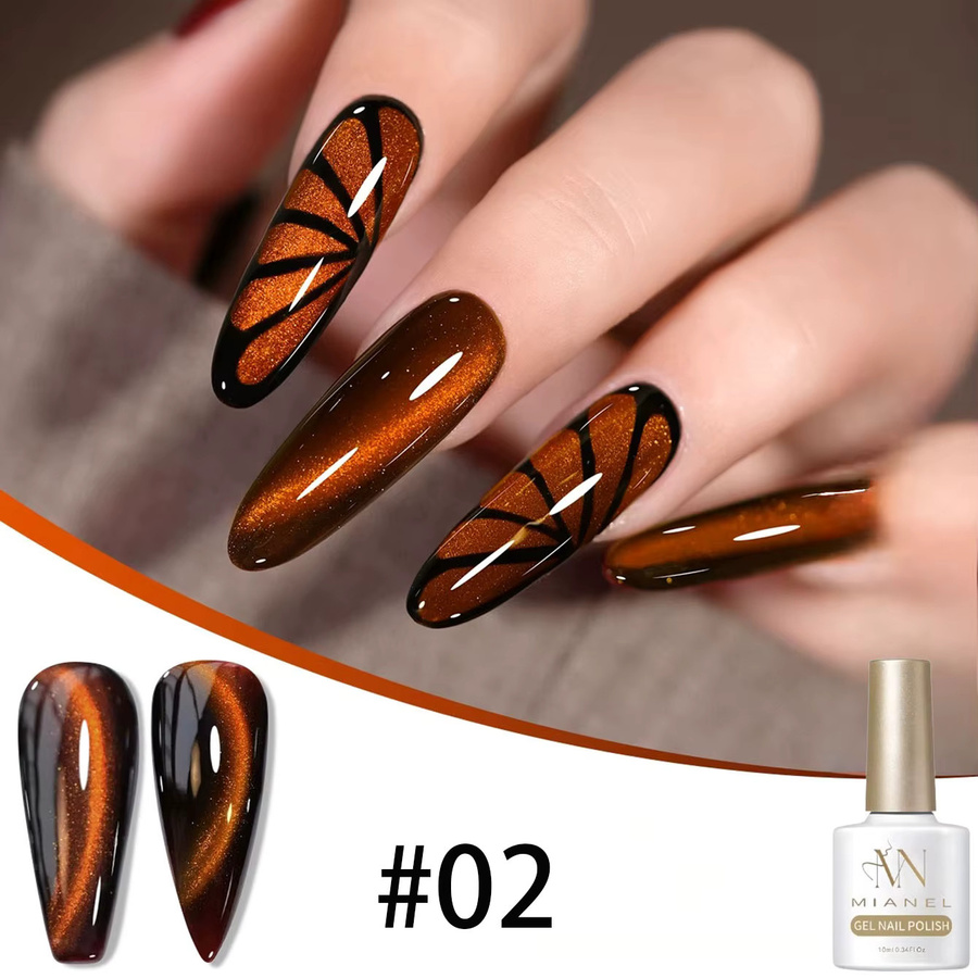 MISS MIANEL Magnet-Gel-Nagellack, Goldbraun, 10 ml - Bild 5