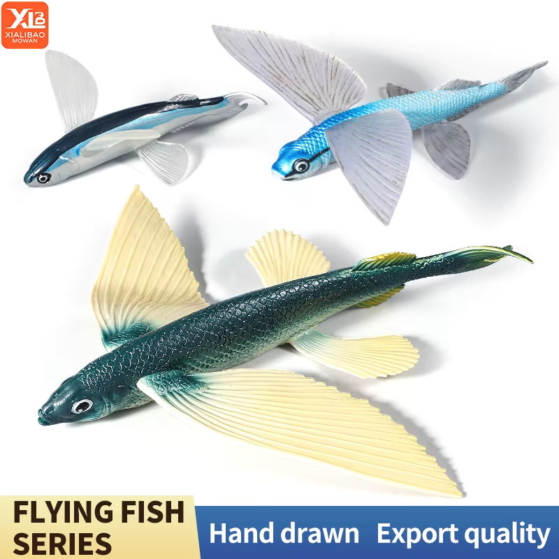 XIALIBAOMOWAN Ozean-Meerestier Unterwasserwelt Fliegender Fisch, Actionfiguren, Set, Multicolor, PVC - Bild 2