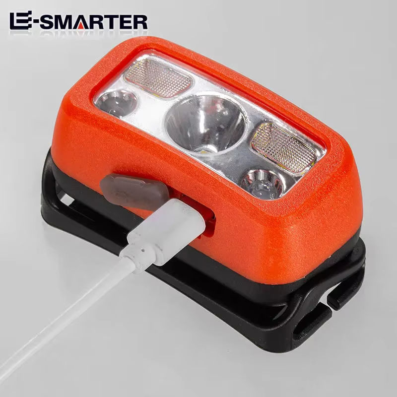 ESMARTER Mini-Stirnlampe Wasserdichte Akku-Taschenlampe für Camping und Angeln in Schwarz und Rot - Bild 5