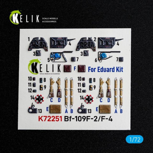 Eduard Bf-109 F-2/F-4 - Interior 3D-Decals - Bild 1