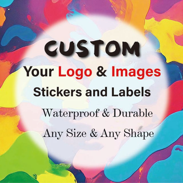 Personalisierte Vinyl-Aufkleber mit eigenem Logo, wasserfeste und selbstklebende Etiketten in Mehrfarben für DIY-Projekte und Geschenkverpackungen - Bild 1