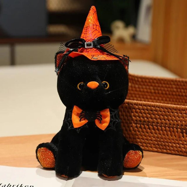 Kidsly Schwarze Katze Plüschtier, Fledermaus Kätzchen Puppe, ab 14 Jahren - Bild 1