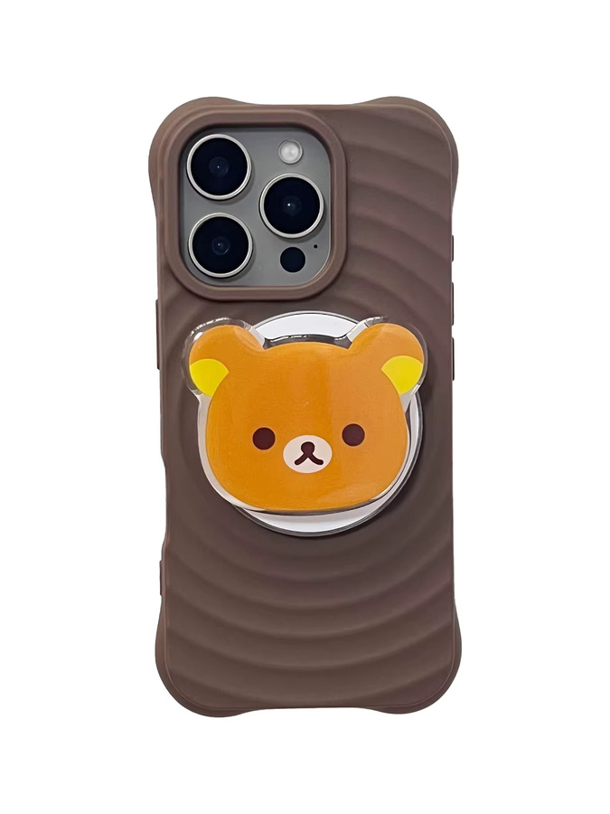 Süßer Cartoon-Bär Handyhalter Griptok in Braun für deine Handyhülle - Bild 4
