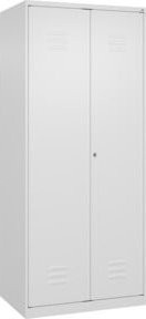 C+P Putzmittel-Spind Classic PLUS mit 2 Abteilen und Zylinderschloss in Weiß, B/T/H: 185 x 80 x 50 cm - Bild 1