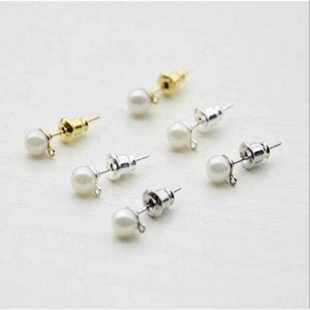 SUMOORL Ohrstecker Edelstahl, 5 mm Perlen-Ohrstecker, Unisex - Bild 1