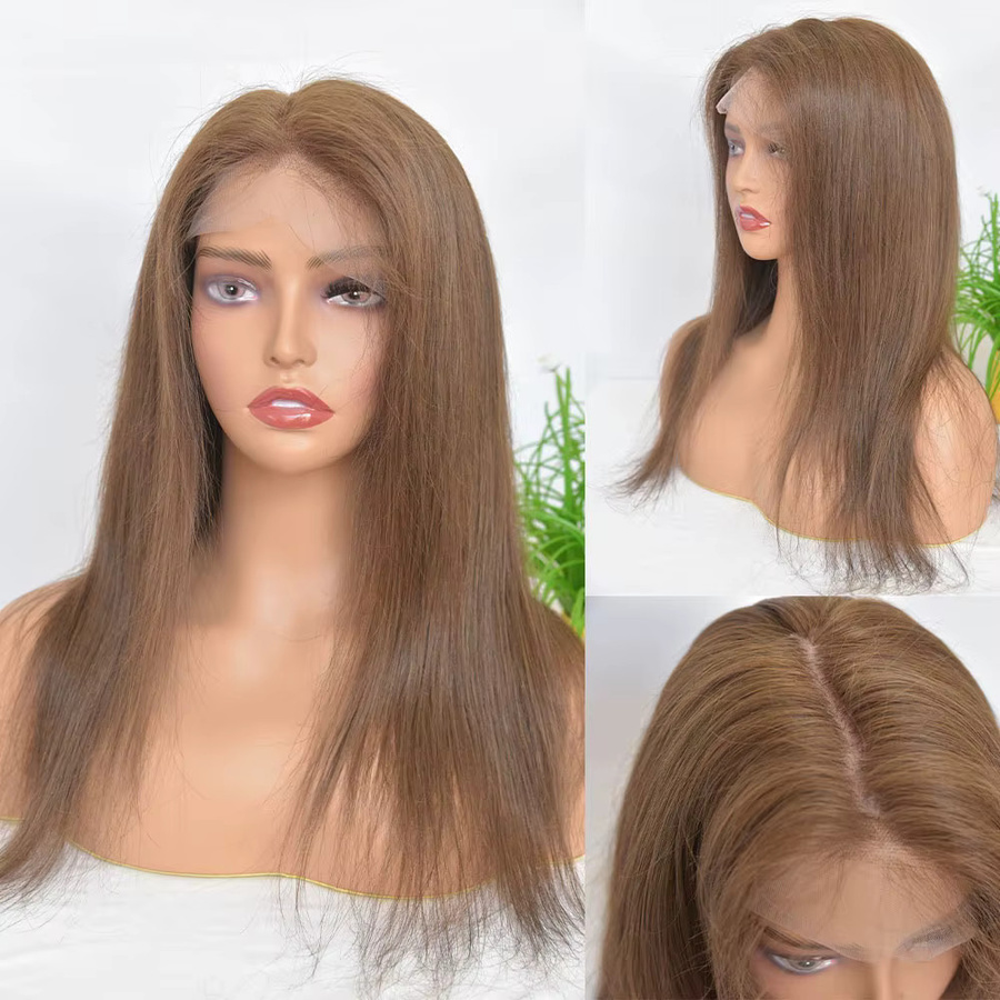 eseewigs Vollspitzenperücke, Brasilianisches Remy-Haar, Braun #6, 150 % - Bild 3