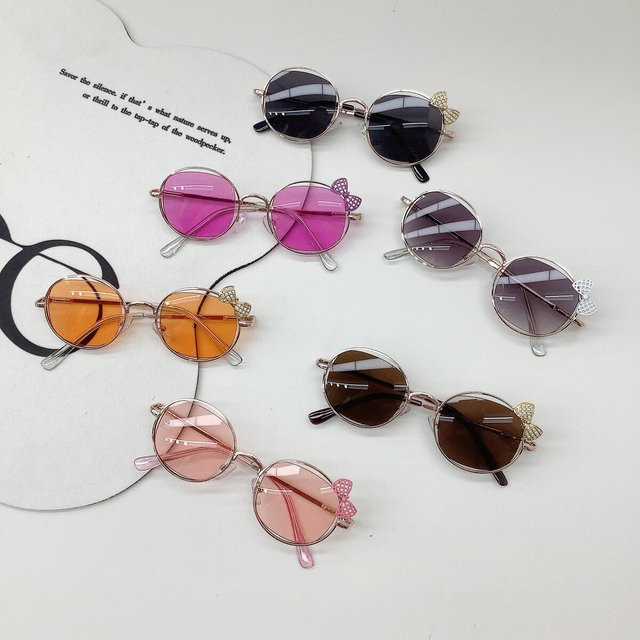ZUXUB Kinder-Sonnenbrille, Vollrand, Rund, Metall, Kids - Bild 1