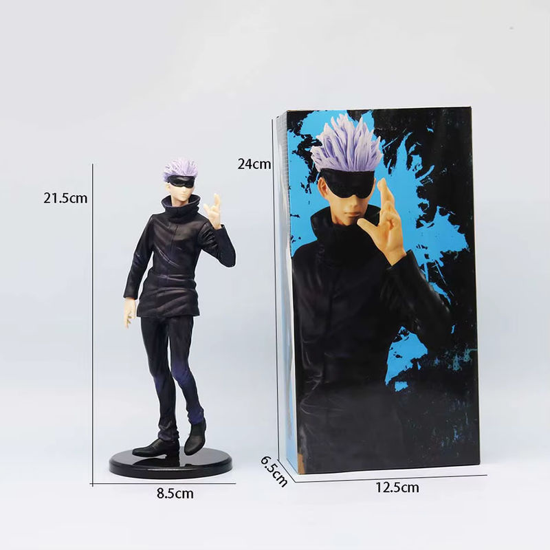 Bandai Jujutsu Kaisen Anime Figur Gojo Satoru Actionfigur aus Kunststoff, Höhe: 21 cm, Schwarz - Bild 5