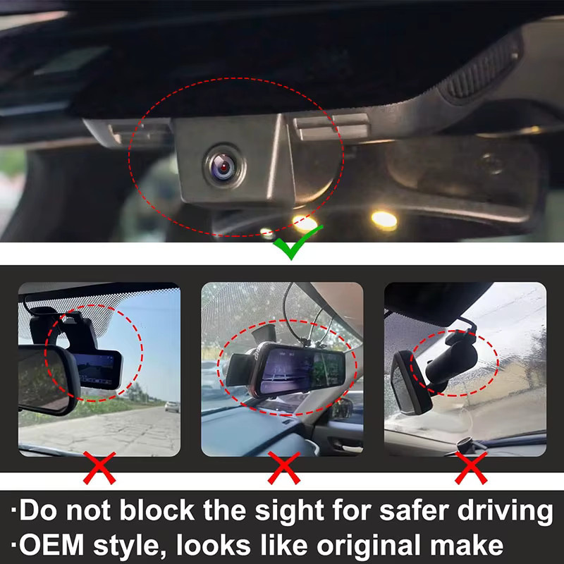 GRECOREAL 4K Dash Cam Dual Dashcam vorne und hinten mit WiFi, 2160P UHD, Schwarz, kompatibel mit Mercedes Benz V-Klasse W447 - Bild 2