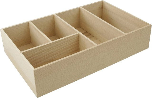 Fackelmann Schubladen-Organizer Buche in Braun B/H/T: 20 x 7 x 32 cm - Bild 1