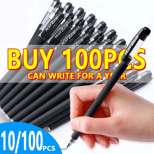 Gelstift-Set mit 0,5 mm Stiftstärke in Blau und Schwarz für Schule und Büro - Bild 1