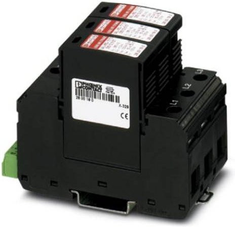 Phoenix Contact Überspannungsschutz-Ableiter VAL-MS-T1/T2 335/12.5/3+0-FM Schwarz für Verteilerschrank 12.5 kA - Bild 1