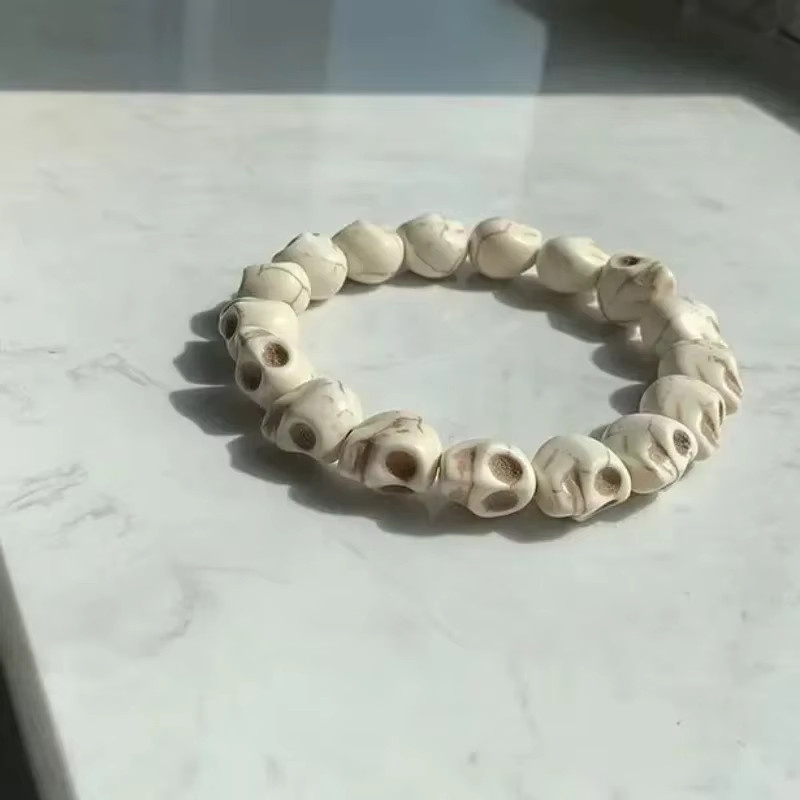 ZHIXUN Armband, Schädel Kopf, Weiß, Damen, Punk - Bild 2