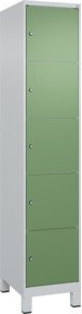 C+P Schließfachschrank Classic PLUS mit Füßen, 1 Abteil, Farbe Grau und Resedagrün, B/T/H: 195 x 40 x 50 cm - Bild 1