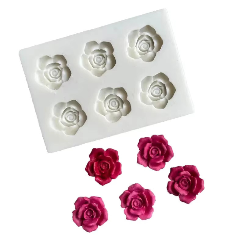 Silikonform Rose für Schokolade Pudding Gelee Fondant und DIY-Handwerk in Weiß - Bild 2