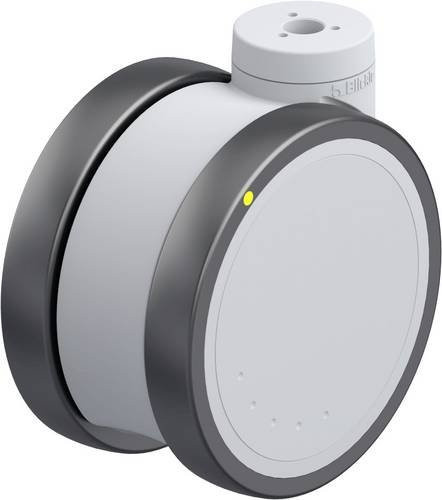 Blickle Kunststoff-Doppelrolle LKDGH-PATH 125K-ELS in Grau und Silber mit 125 mm Durchmesser und einer Tragfähigkeit von 125 kg - Bild 1