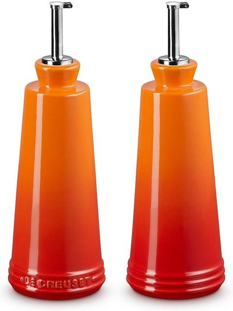 Le Creuset Essig und Öl Set aus Steinzeug in Ofenrot - Bild 1