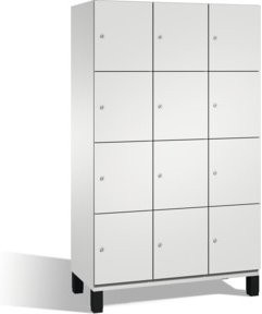 C+P Fächerschrank Cambio auf Füßen mit 12 Fächern, Lichtgrau, H x B x T: 198,0 x 120,0 x 52,5 cm - Bild 1