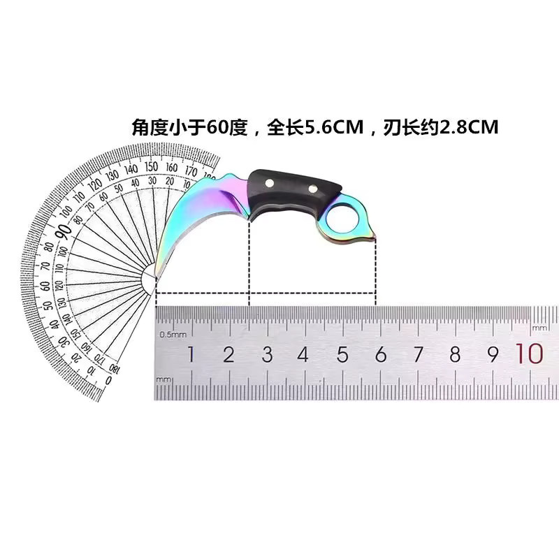 Mwyhmut Mini-Klappmesser als tragbares Outdoor-Messer mit Schlüsselanhänger zur Selbstverteidigung - Bild 4
