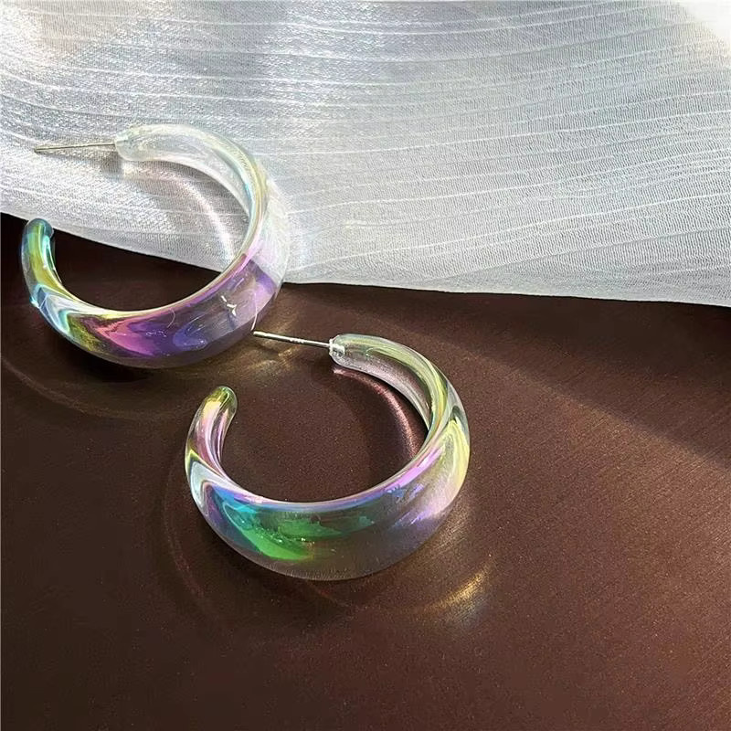 Ohrringe, bunte Tropfen, unregelmäßige Teardrop, Damen - Bild 2