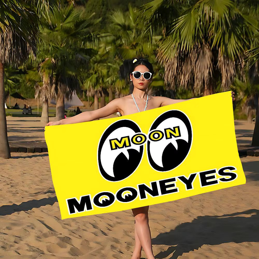 M-Mooneyes Mikrofaser-Strandtuch für Erwachsene, gelb, schnelltrocknend und sandabweisend - Bild 3