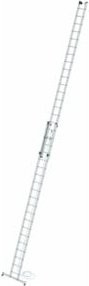 MUNK nivello Aluminium-Seilzugleiter 2-teilig, Farbe: Silber, 2 x 20 Sprossen - Bild 1