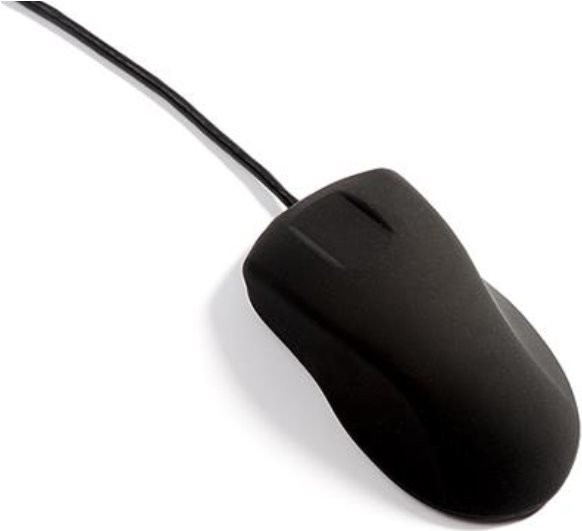 Active Key AK-PMH1 Optische USB-Maus mit Scrollrad und Desinfektionsfunktion, Schwarz - Bild 1