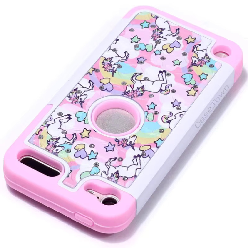 Rosa Einhorn Schutzhülle aus TPU mit Juwelenbesatz für Apple iPod Touch 5, 6 und 7 - Bild 3