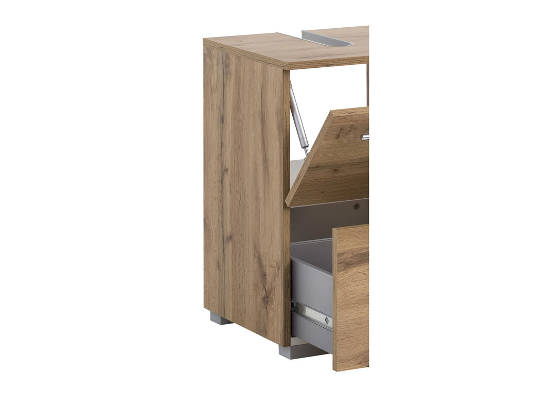 Waschbeckenunterschrank Carlos von SCHILDMEYER in Eiche Landhaus Nachbildung, B/H/T: 80,2 x 59,1 x 35 cm - Bild 3