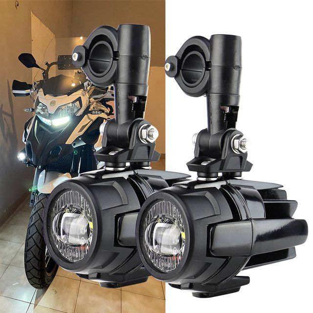 Atubeix LED Zusatzscheinwerfer Spot Driving Nebelscheinwerfer für Motorrad Universal, 40W, 6000K, Schwarz - Bild 1