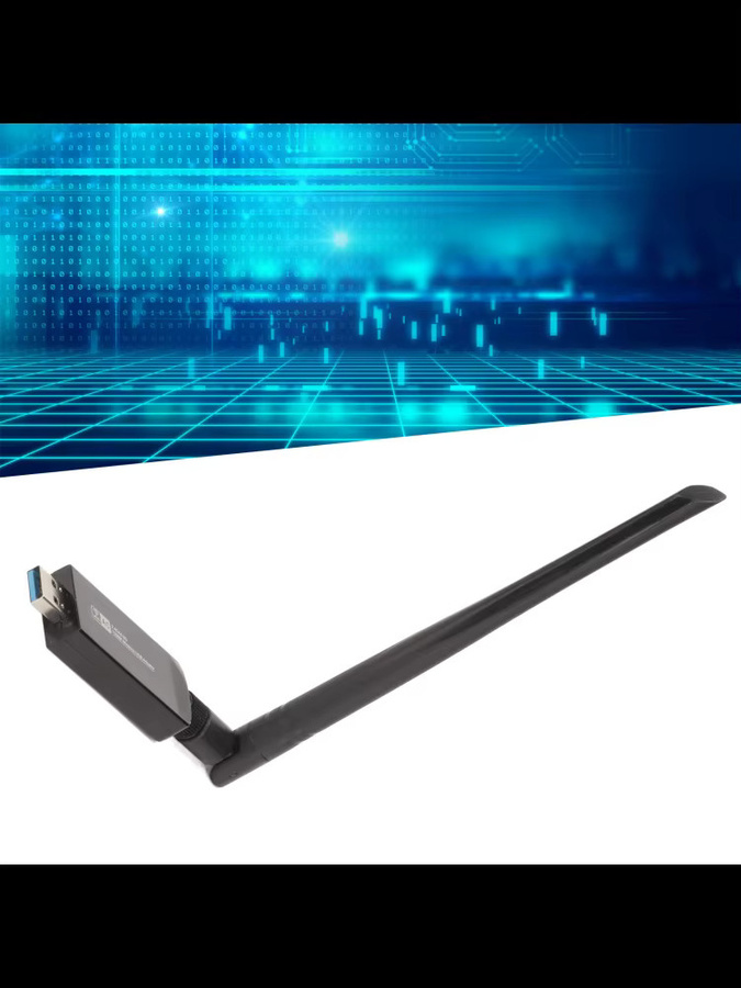 Aramox W50L Dual Band WiFi USB 3.0 Adapter RTL8812AU 1200M WLAN Netzwerkkarte in Schwarz - Bild 6