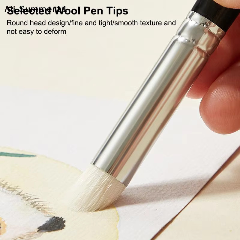 Hj Detailmalpinsel-Set aus Nylon in Schwarz für professionelle Aquarellmalerei und Miniaturen - Bild 3
