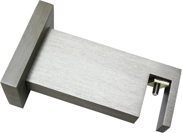 Schöner Wohnen Wandhalter Slim Matteo für Gardinenstangen aus Stahl in Silber gebürstet - Bild 1