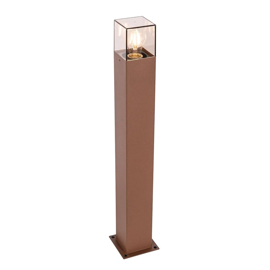 QAZQA Industrielle Steh-Außenleuchte in Rostbraun, dimmbar, IP44, Höhe: 70 cm - Bild 2