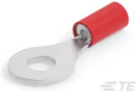 TE Connectivity Ringkabelschuh 130660 Rot, Querschnitt max. 1,65 mm², Loch-Ø 5,2 mm, teilisoliert - Bild 1
