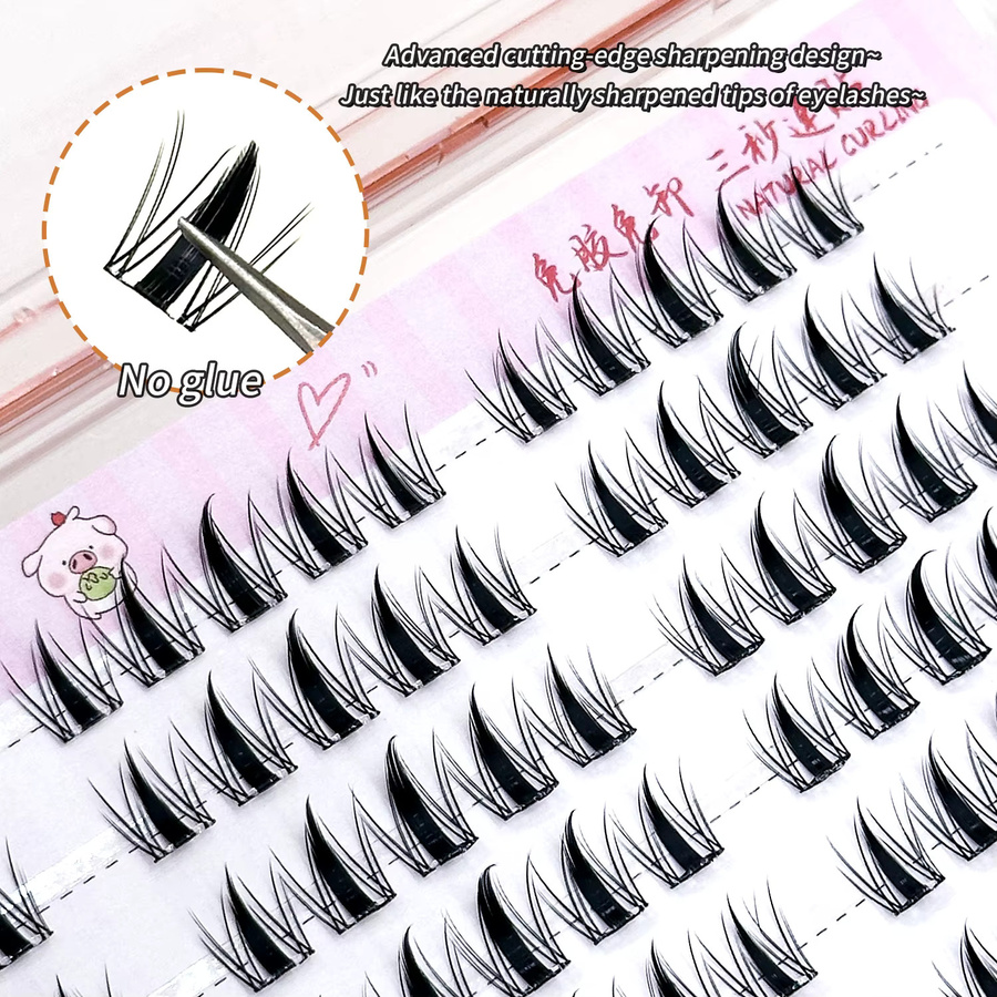 BQI Künstliche Wimpern, selbstklebend, natürlich, Unisex - Bild 4