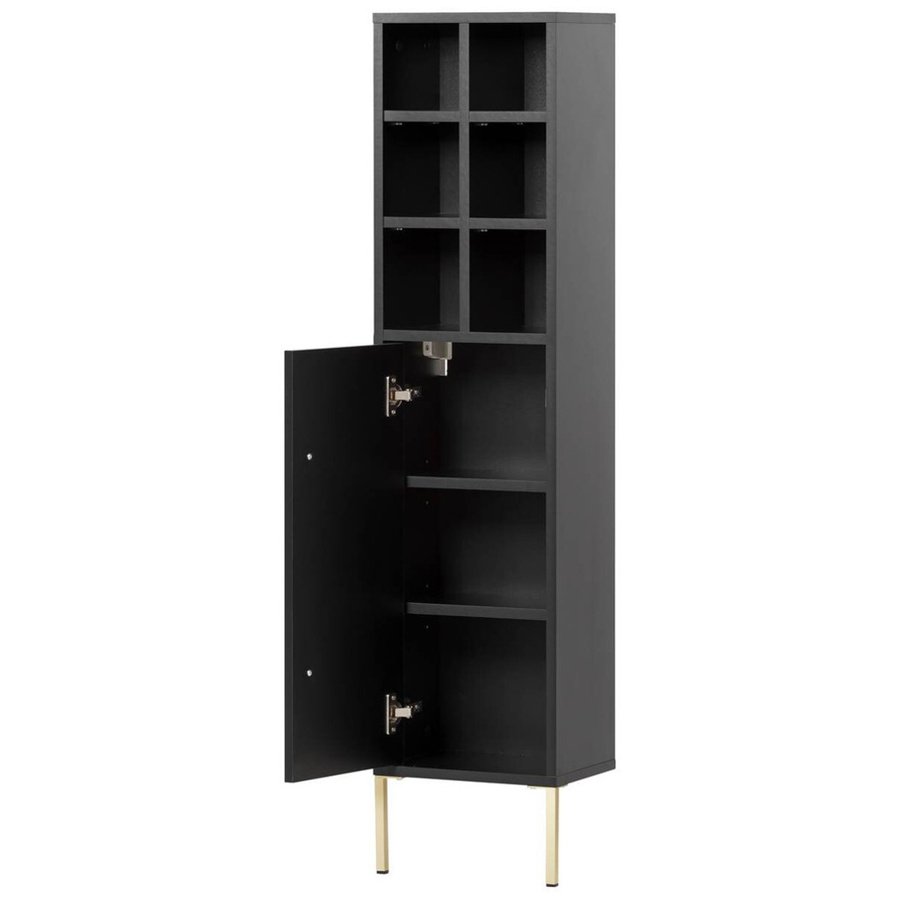 Midischrank Sarah Möbelpartner Schwarz B/H/T: 30,4 x 130,6 x 21,8 cm - Bild 2
