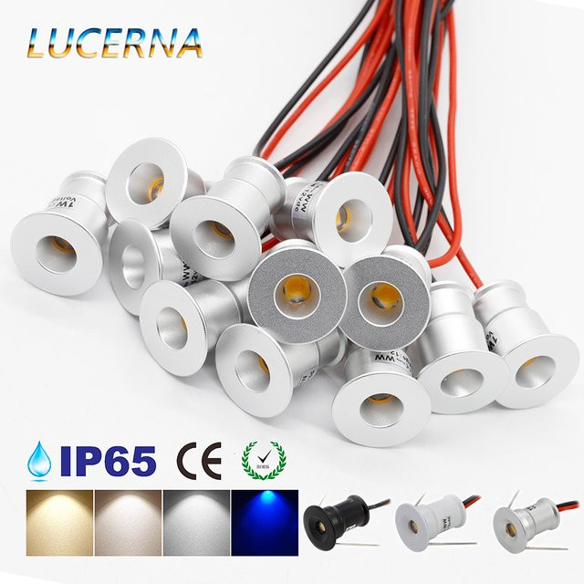 LUCERNA LED Mini-Strahler dimmbar IP65 aus Aluminium für Küche und Schlafzimmer in Weiß, Schwarz oder Silber - Bild 1
