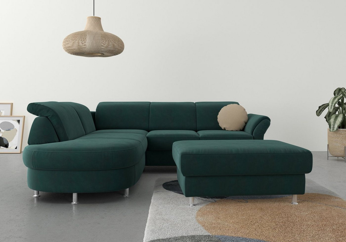 sit&more Ecksofa Apulia L-Form mit Schlaffunktion, Bettkasten und verstellbaren Kopf- und Armteilen - Bild 1