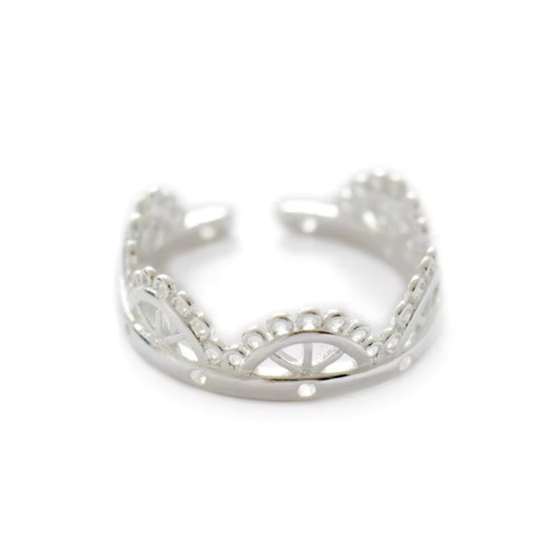 Ring 925 Silber, Krone Blumen, Damen - Bild 2
