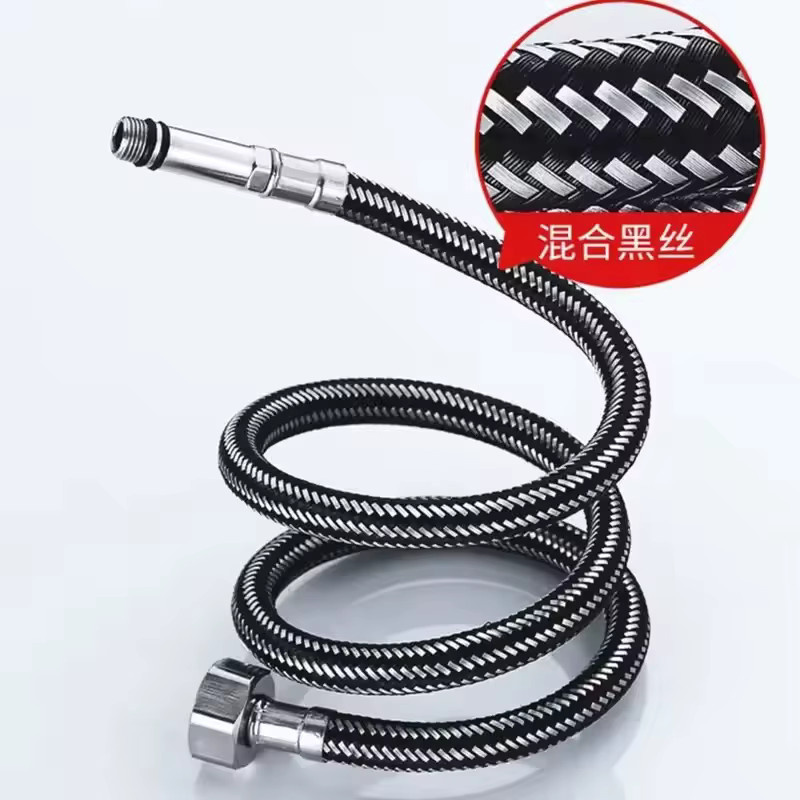 Thermobeständlicher Wasserhahn-Schlauch aus Edelstahl und Nylon mit G1/2'' Anschluss für Küche und Badezimmer - Bild 4