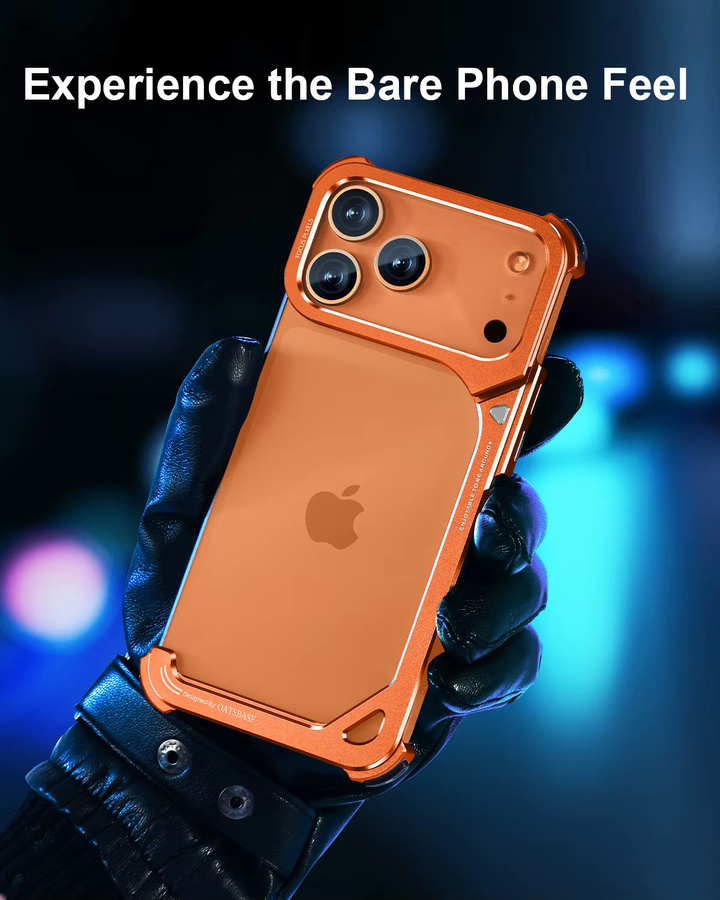 Eary 9 Shape Bumper Case für iPhone 17 Pro Max mit Ständer und MagSafe, schlankes Aluminium-Gehäuse in Schwarz oder Orange - Bild 6