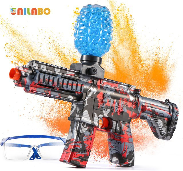 unilabo M416 Elektrische Kugelblaster-Spielzeugpistole, Metallisches Finish, Wiederaufladbar - Bild 1