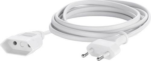 Sygonix Strom Verlängerungskabel Weiß 5,00 m H03VVH2-F 2x 0,75mm² - Bild 1