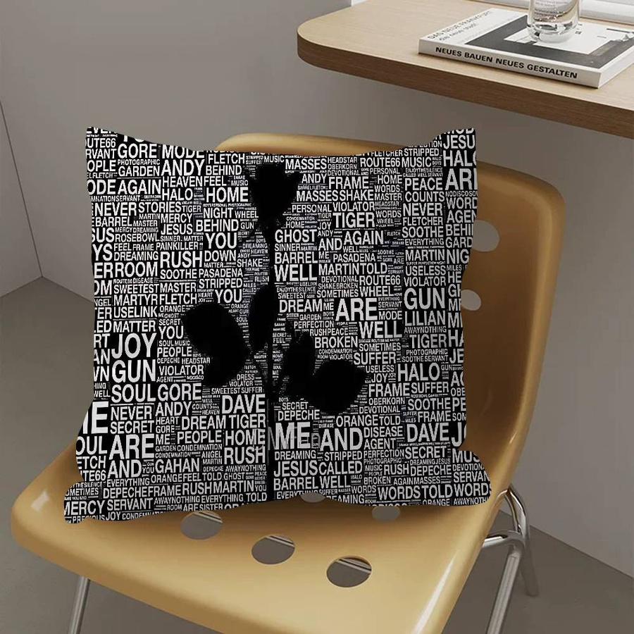 Anime Kissenbezug Depeche Mode Design für Sofa und Bett, Multicolor, B/T/H: 45 x 45 cm - Bild 2